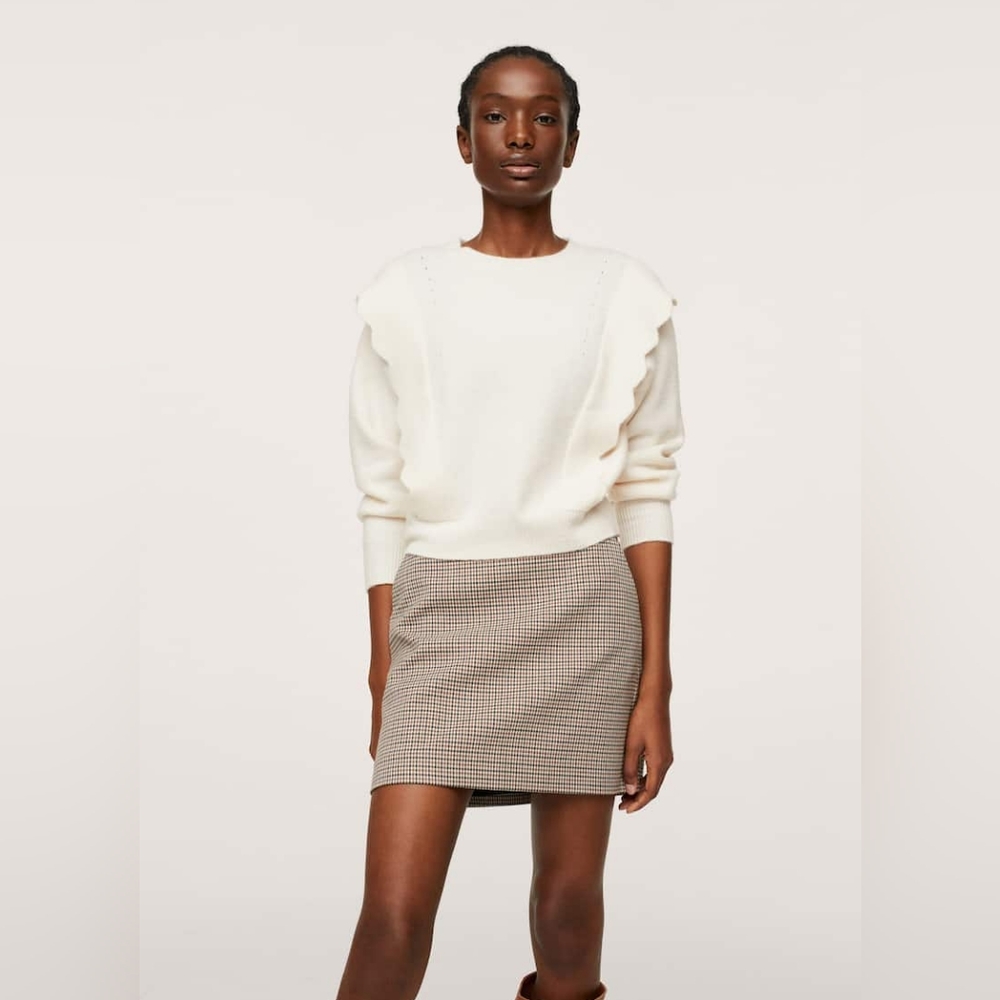 Women Cardigans and Sweaters Ruffle knitted sweater